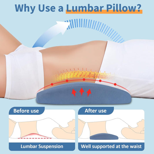 Lumbar Support Pillow for Bed Relief Back Pain